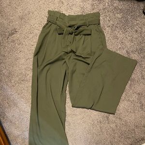 High-Rise Paper Bag Pants